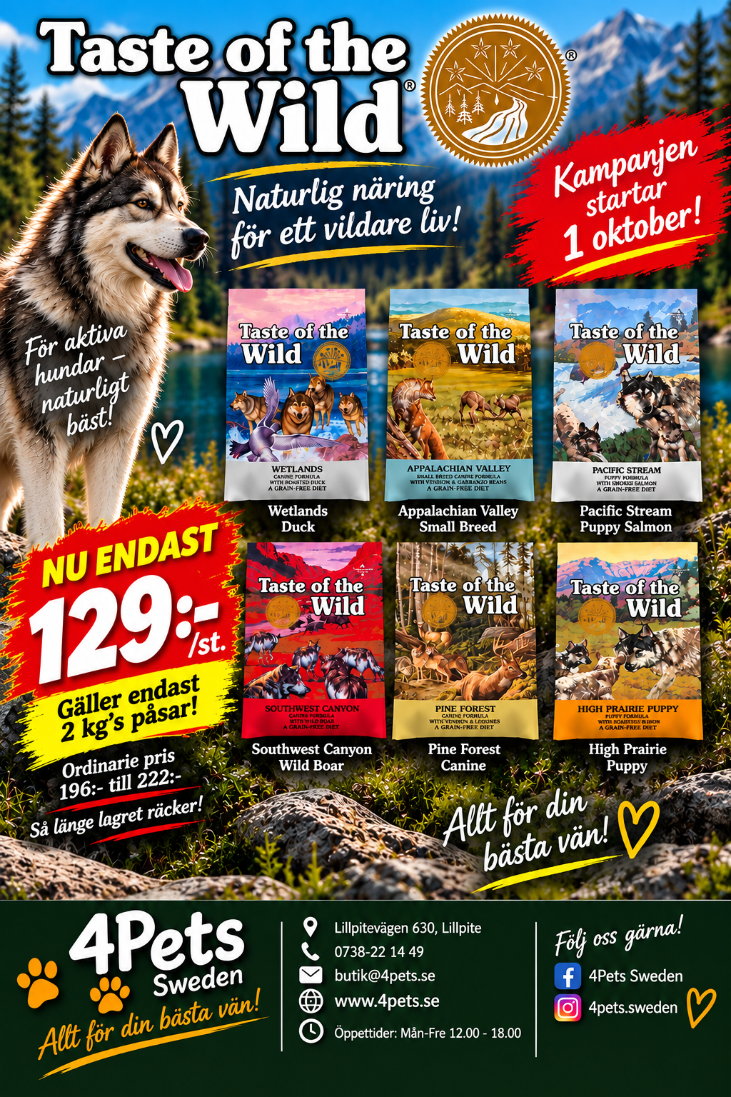 Vi Introducerar TASTE OF THE WILD KAMPANJ i vår butik